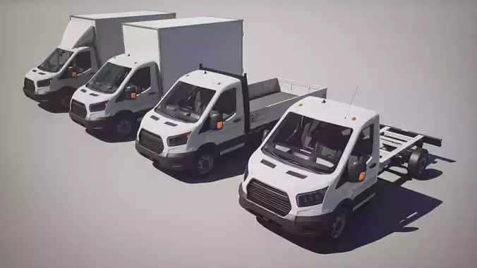 Pickup Truck 2- Transit - Game Ready Vehicle