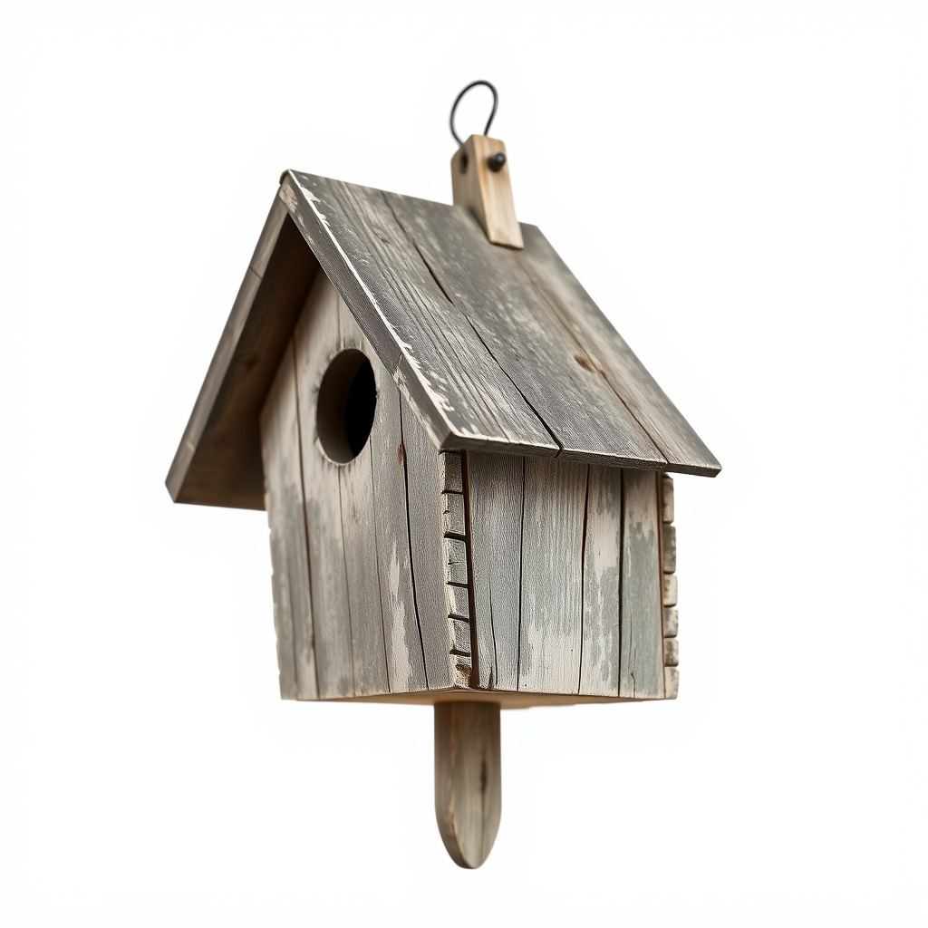 Weathered Wooden Birdhouse Model Pack Low-poly 3D model_2