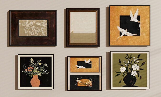 Middle Ages ji hanging painting three-dimensional  3D model