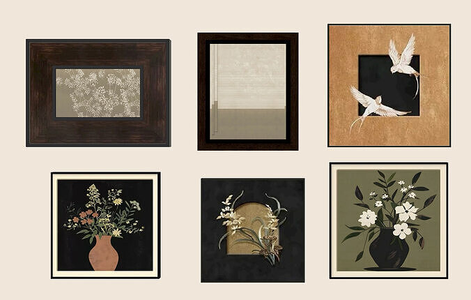 Middle Ages ji hanging painting three-dimensional  3D model 2