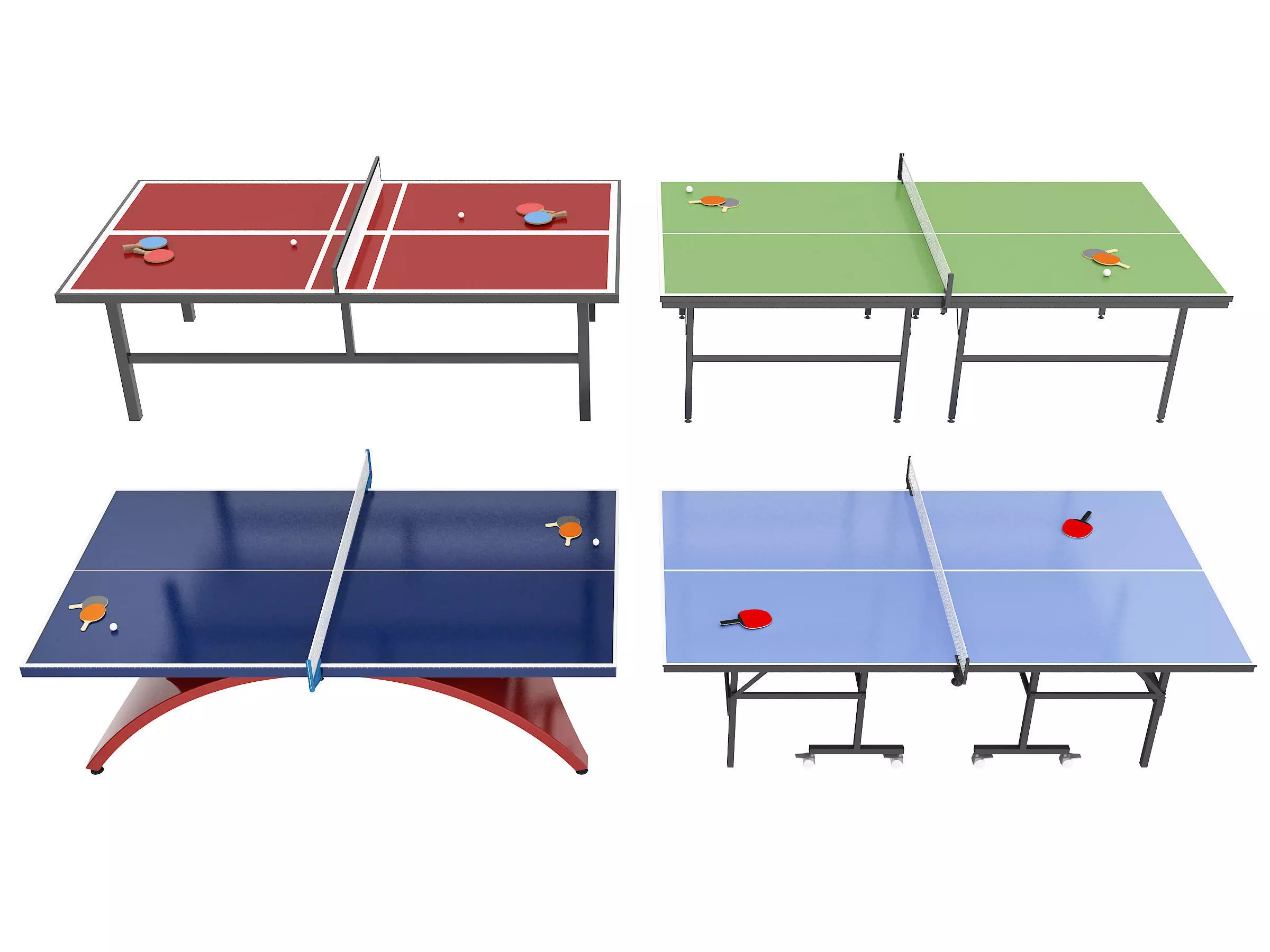 table tennis Low-poly 3D model