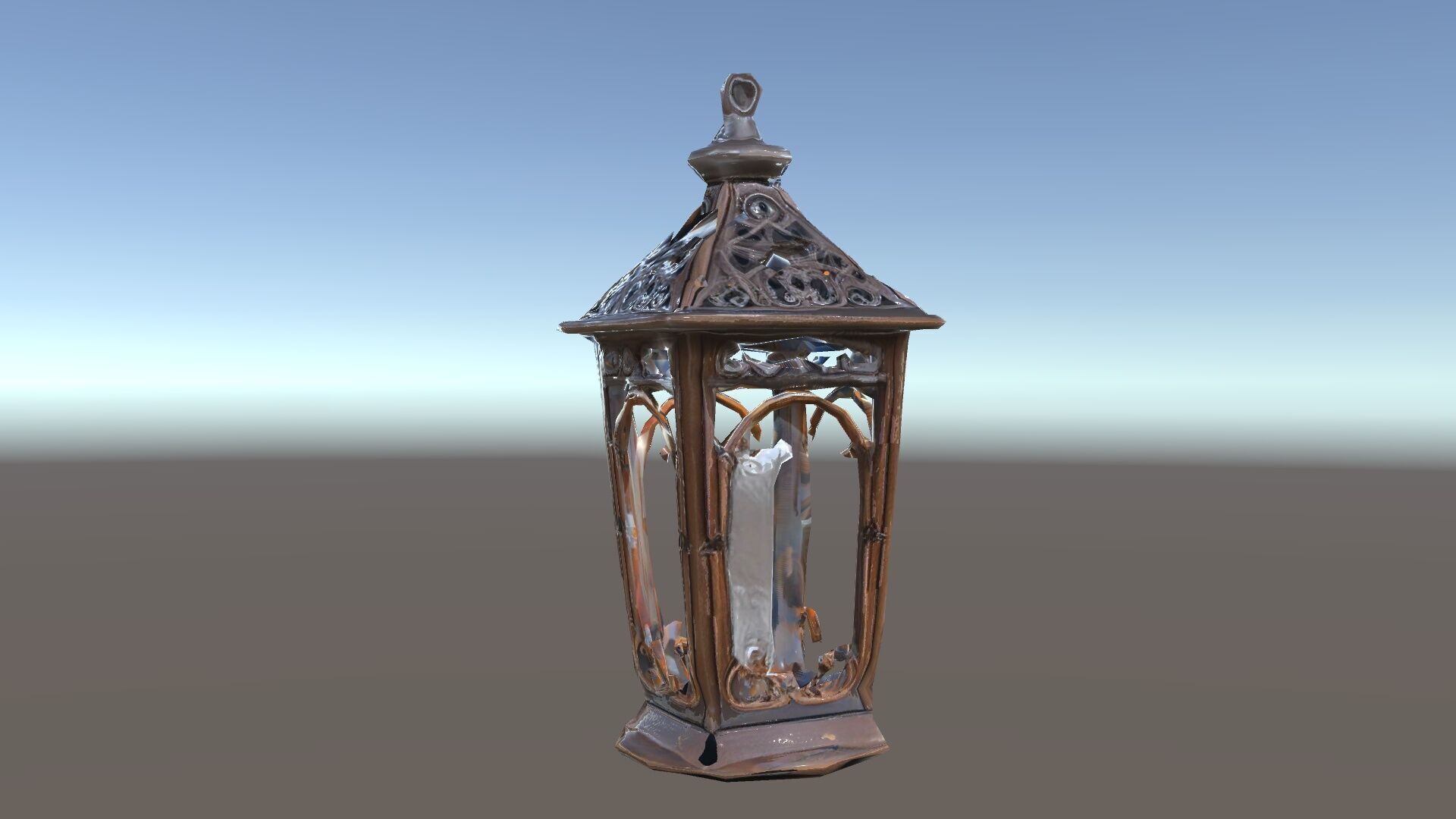 Antique Lantern Model Pack with Decorative Ironwork Low-poly 3D model_34