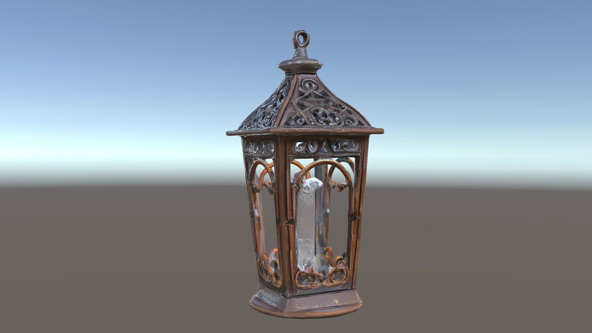 Antique Lantern Model Pack with Decorative Ironwork Low-poly 3D model_33