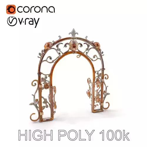 Ornamental Iron Archway Model Pack Low-poly 3D model