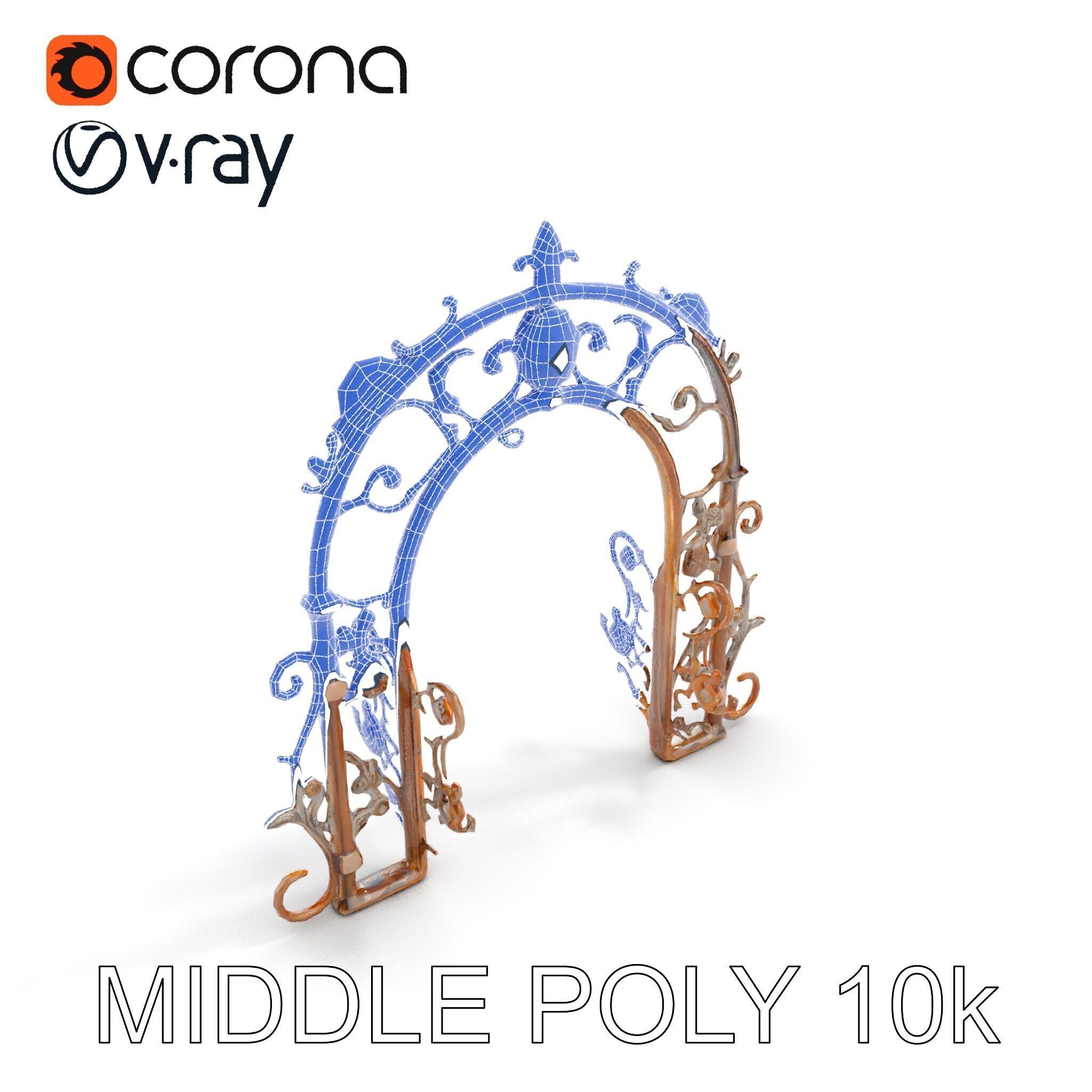 Ornamental Iron Archway Model Pack Low-poly 3D model_24