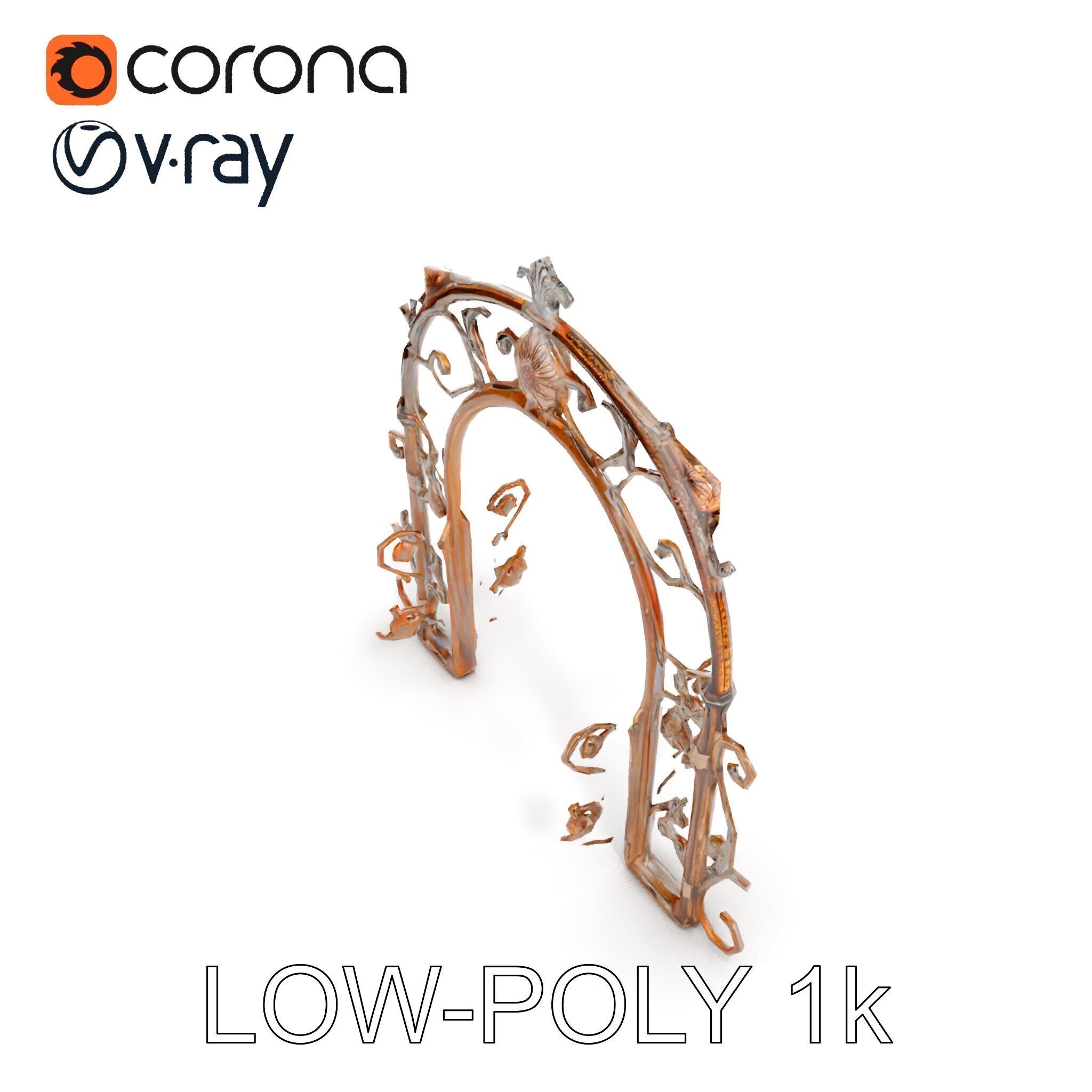 Ornamental Iron Archway Model Pack Low-poly 3D model_28
