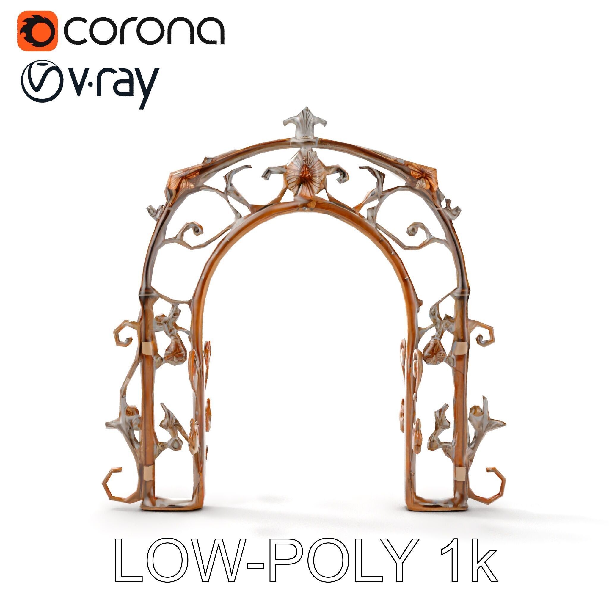 Ornamental Iron Archway Model Pack Low-poly 3D model_31