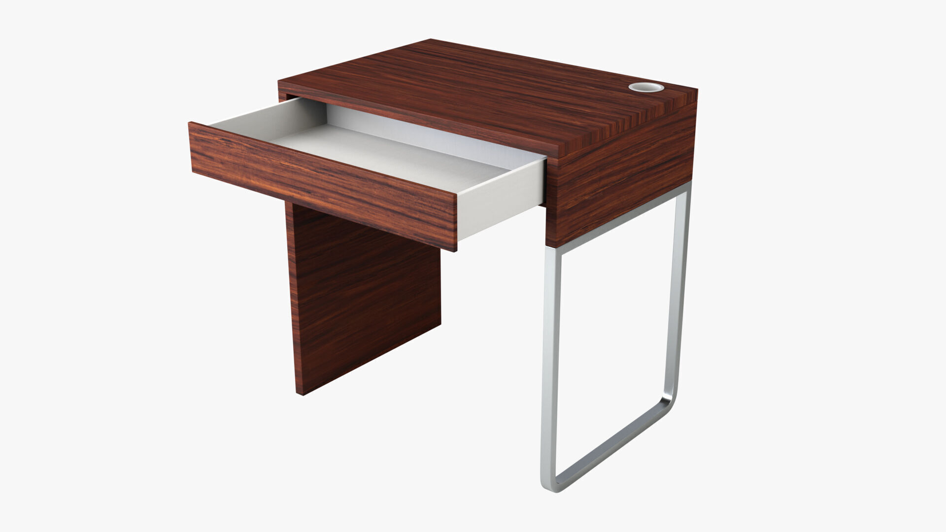 Mini Desk 01 - Dark Wood 3D model_3