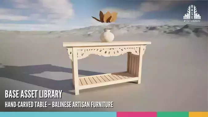 Hand-Carved Table Balinese Artisan Furniture