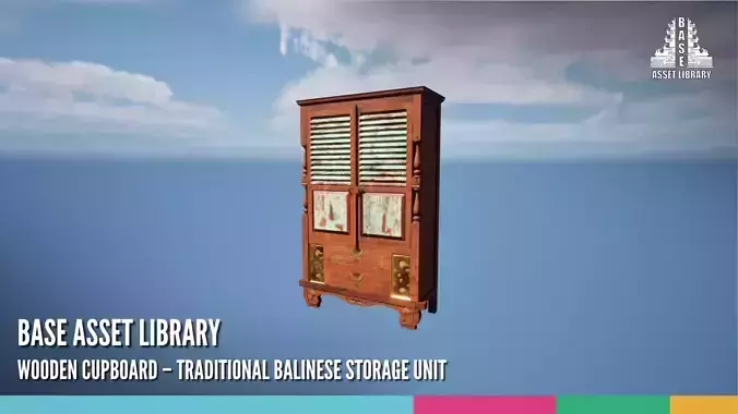 Wooden Cupboard Traditional Balinese Storage Unit