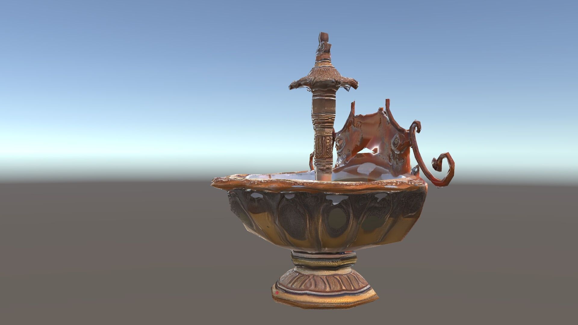 Ornate Fountain D Model Pack Low-poly 3D model_36