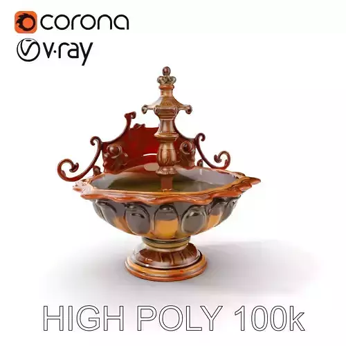 Ornate Fountain D Model Pack