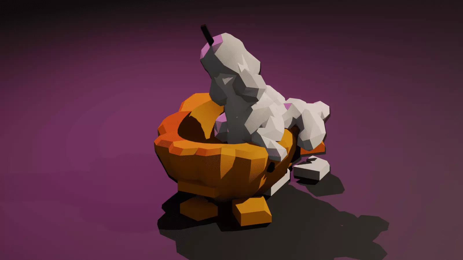 FREE Halloween minipack from the Necropoly universe Free low-poly 3D model_3
