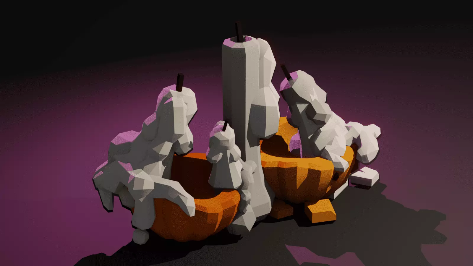 FREE Halloween minipack from the Necropoly universe Free low-poly 3D model_5