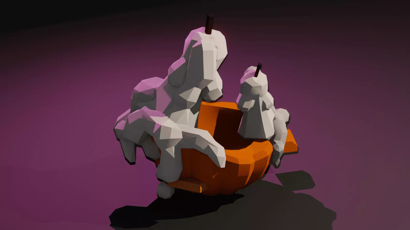 FREE Halloween minipack from the Necropoly universe Free low-poly 3D model_2
