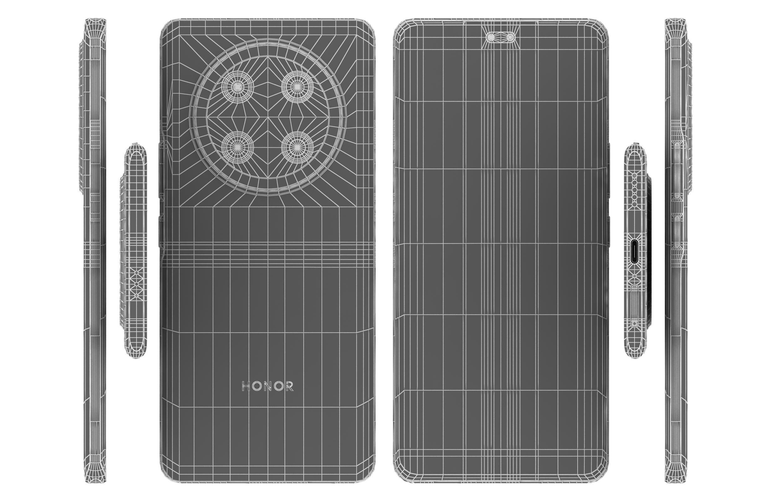 Honor X60 Pro Black 3D model_16