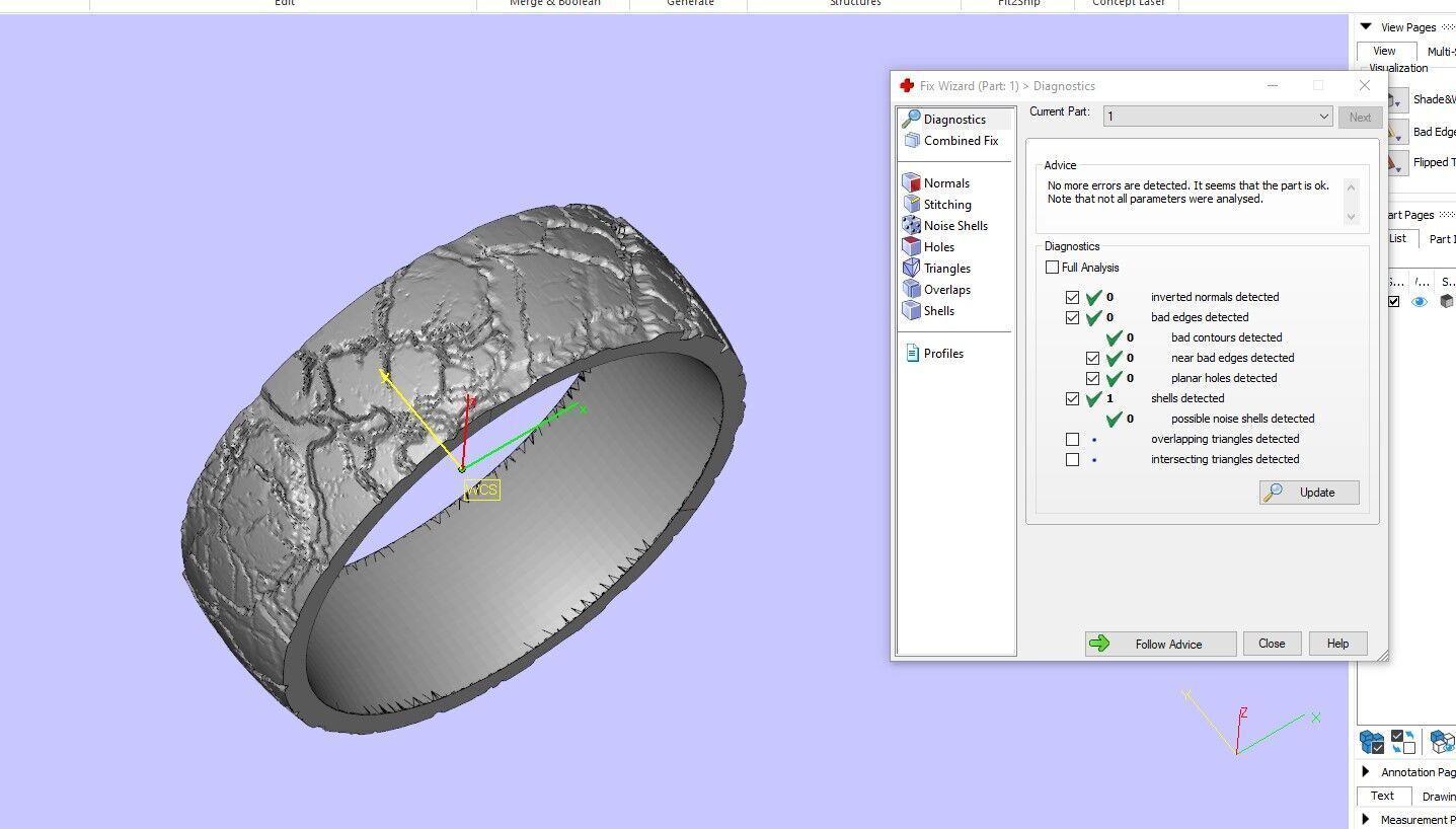 Hammered Ring 3D print model_4