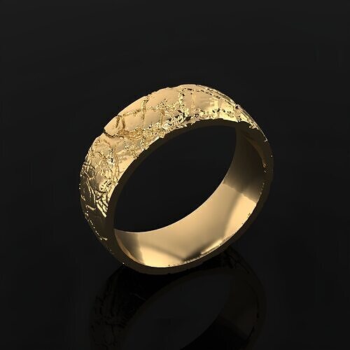 Hammered Ring 3D print model