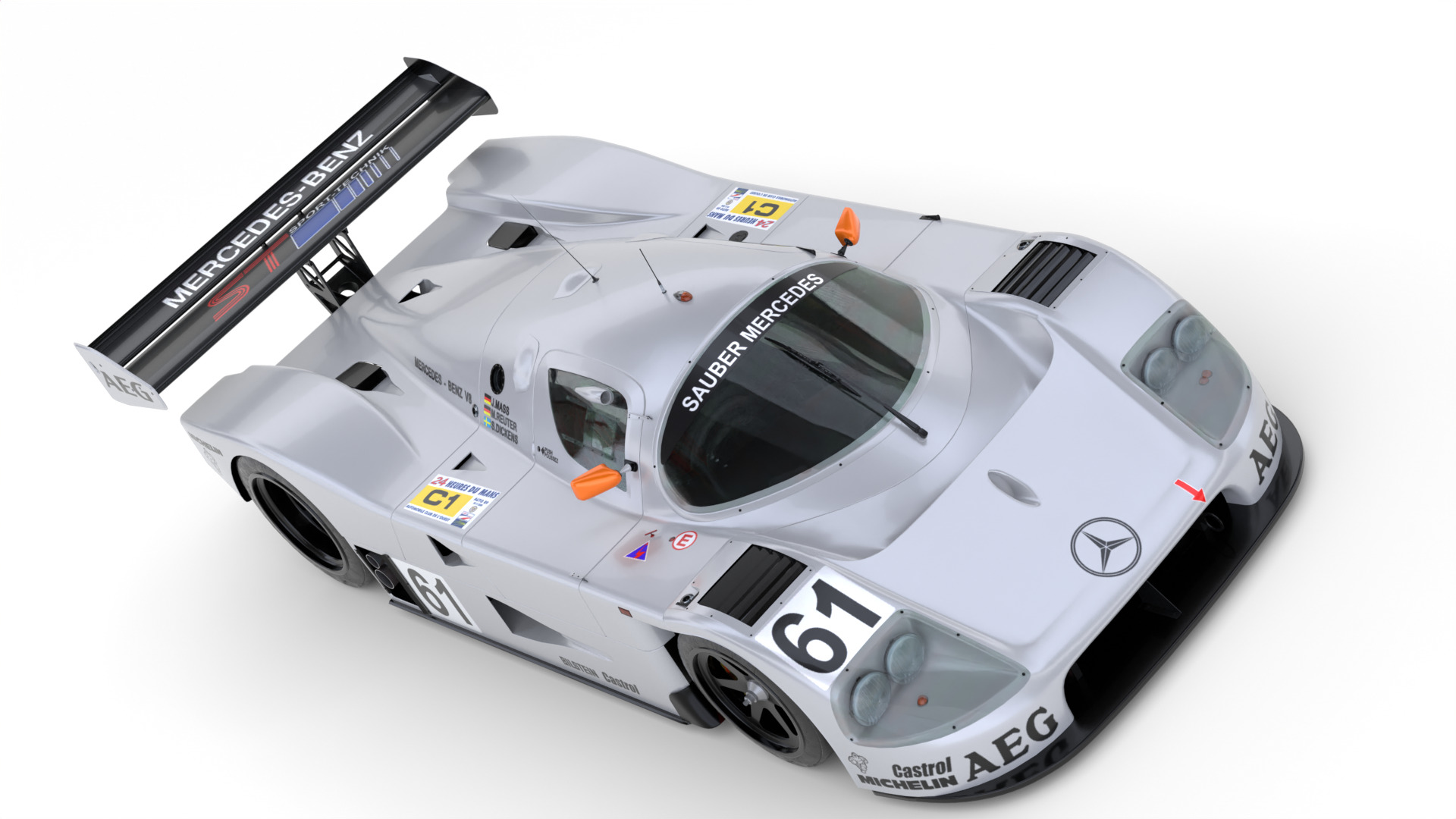 Mercedes C9 1989 Le Mans Winner 3D Model 3D model_11