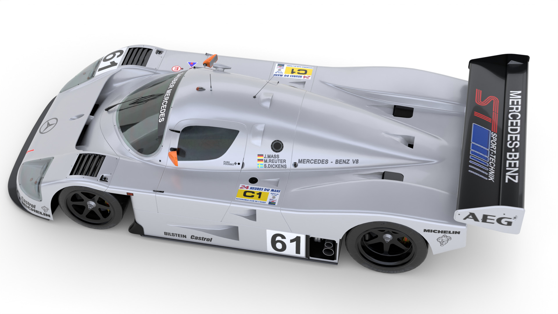 Mercedes C9 1989 Le Mans Winner 3D Model 3D model_16