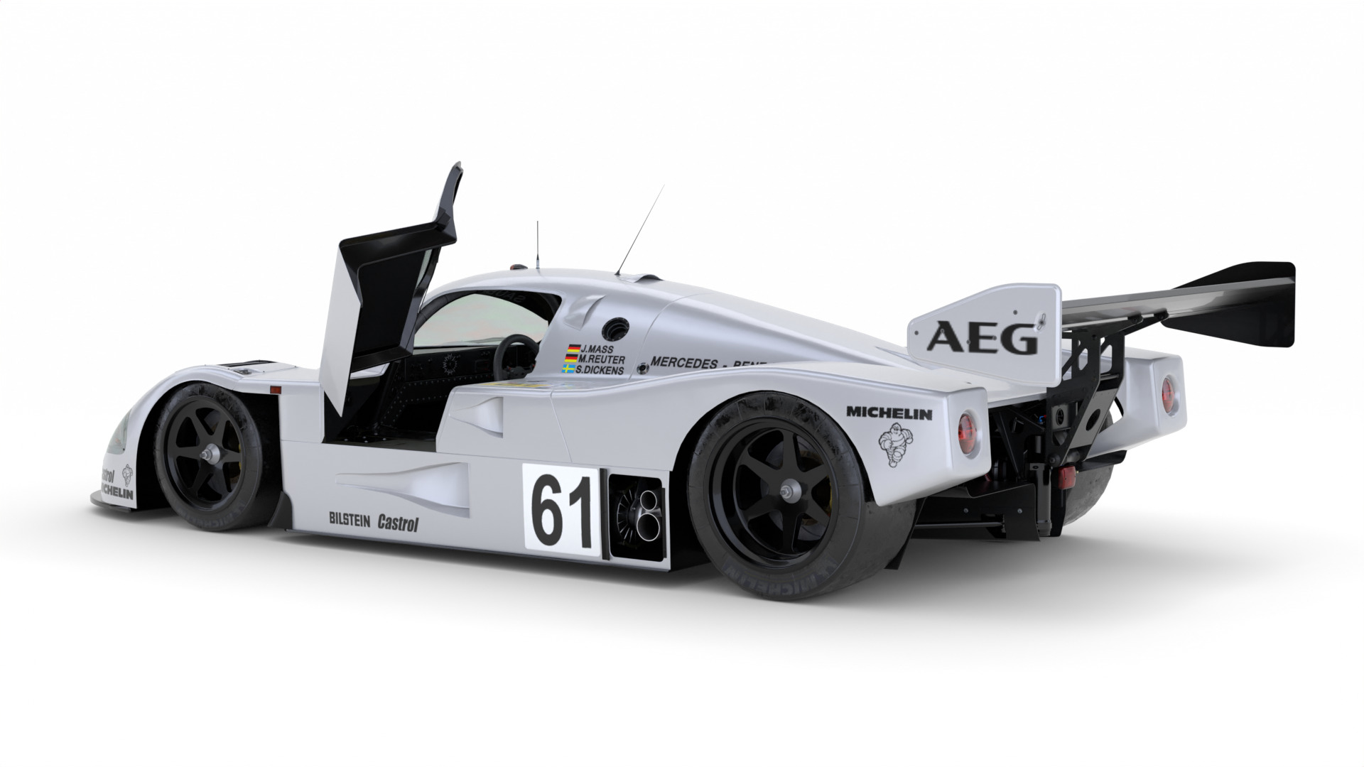 Mercedes C9 1989 Le Mans Winner 3D Model 3D model_9