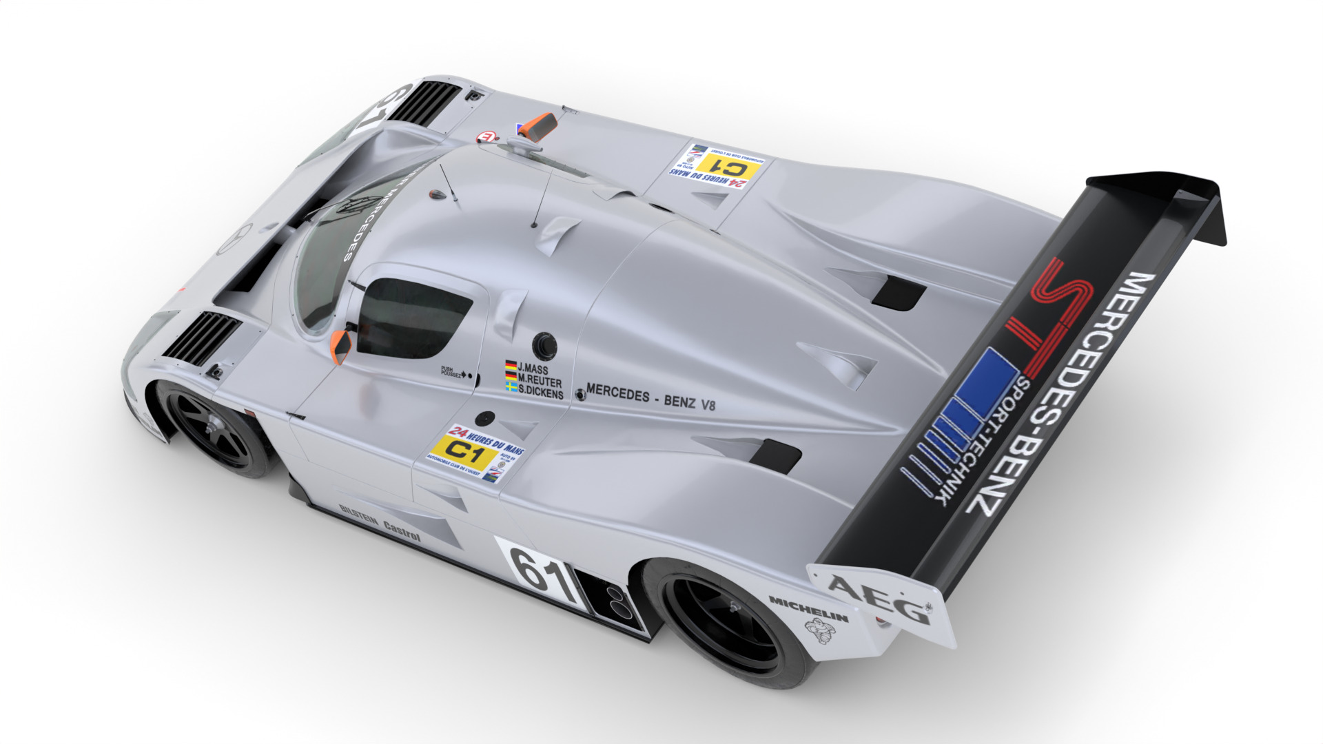 Mercedes C9 1989 Le Mans Winner 3D Model 3D model_13
