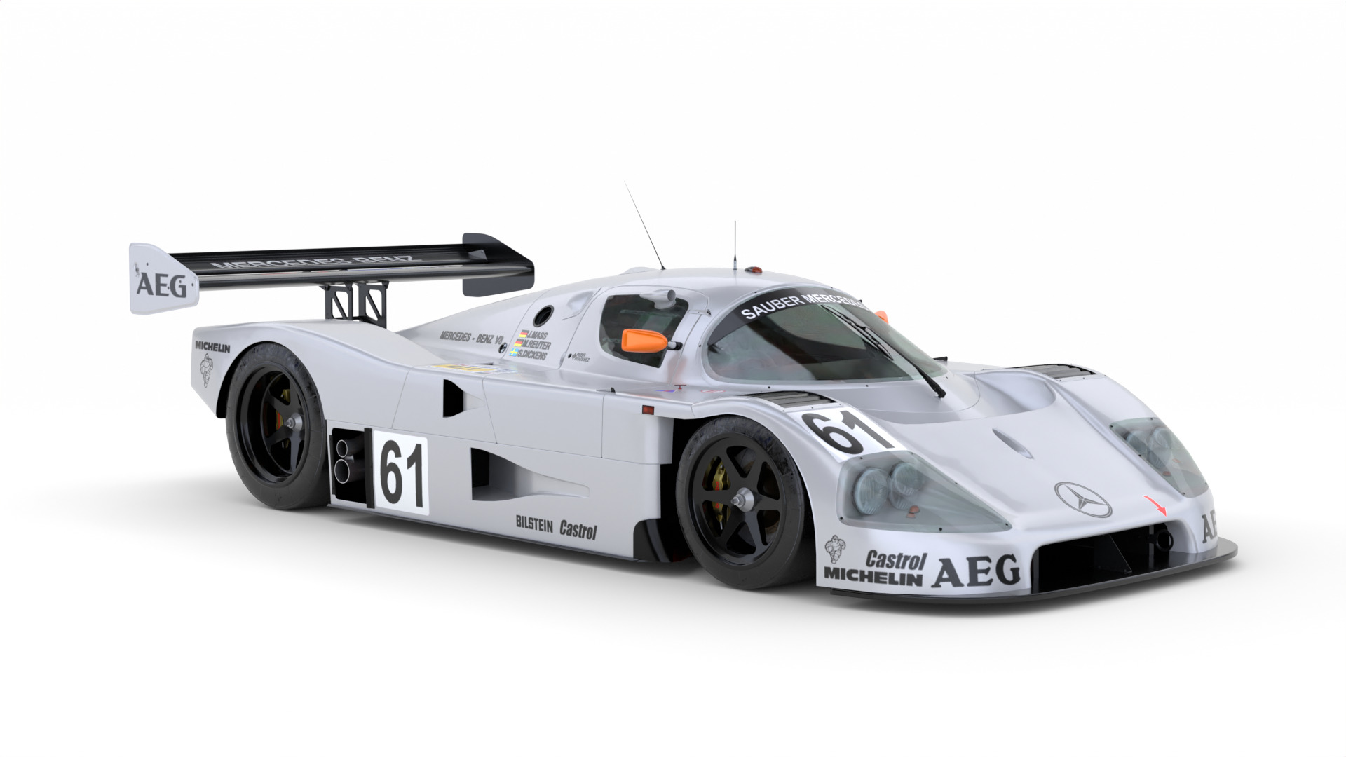 Mercedes C9 1989 Le Mans Winner 3D Model 3D model_10