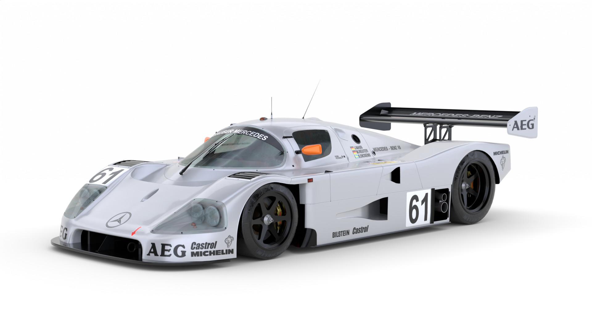 Mercedes C9 1989 Le Mans Winner 3D Model 3D model_2