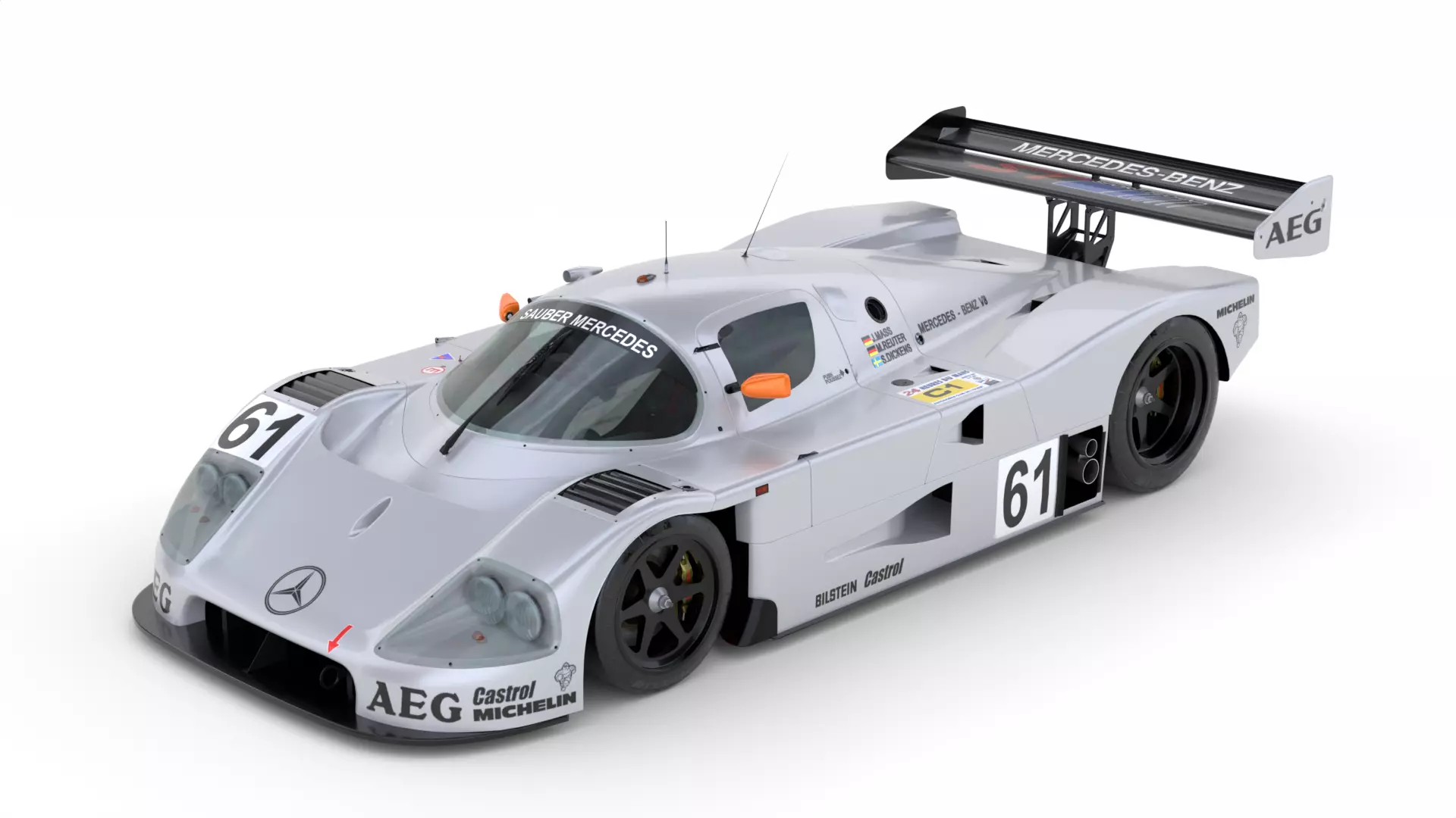 Mercedes C9 1989 Le Mans Winner 3D Model 3D model_0