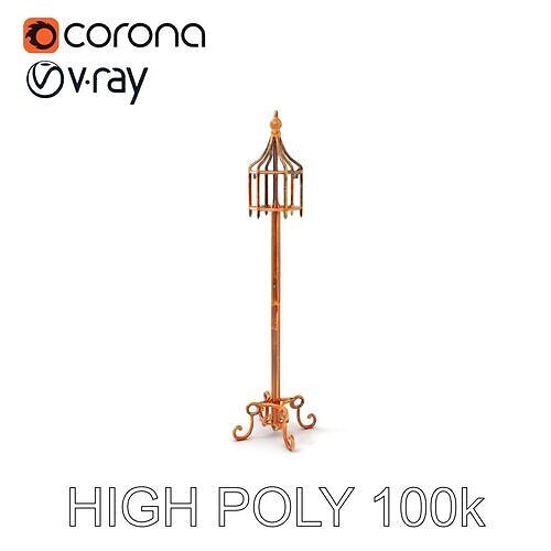 Vintage Iron Lamp Post Model Pack for Architectural Design Low-poly 3D model