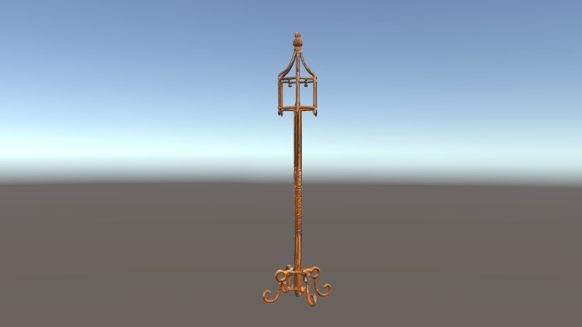 Vintage Iron Lamp Post Model Pack for Architectural Design Low-poly 3D model_6