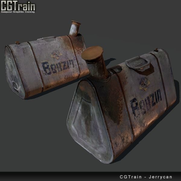 Metallic JerryCan  Low-poly 3D model_3