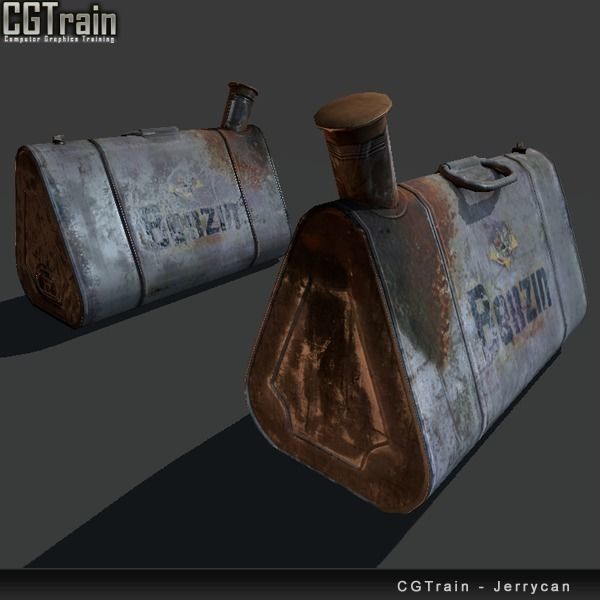 Metallic JerryCan  Low-poly 3D model_1