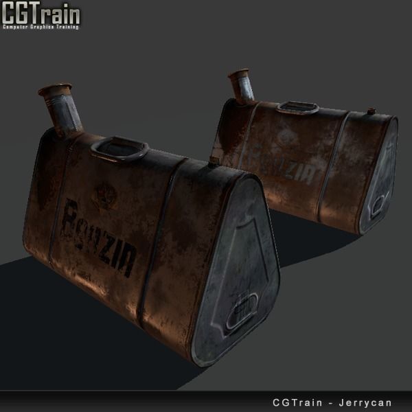 Metallic JerryCan  Low-poly 3D model_2