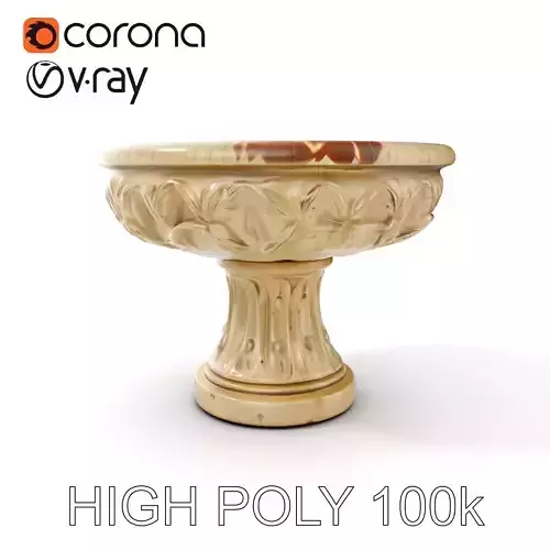 Ornate Stone Planter Model Pack