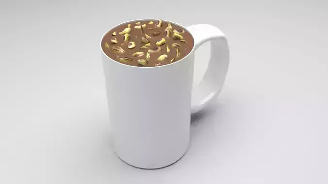 Hot Chocolate With Pistachios 3D model