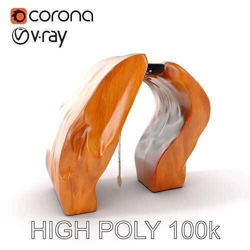 Natural Stone Waterfall Sculpture Model Pack Low-poly 3D model