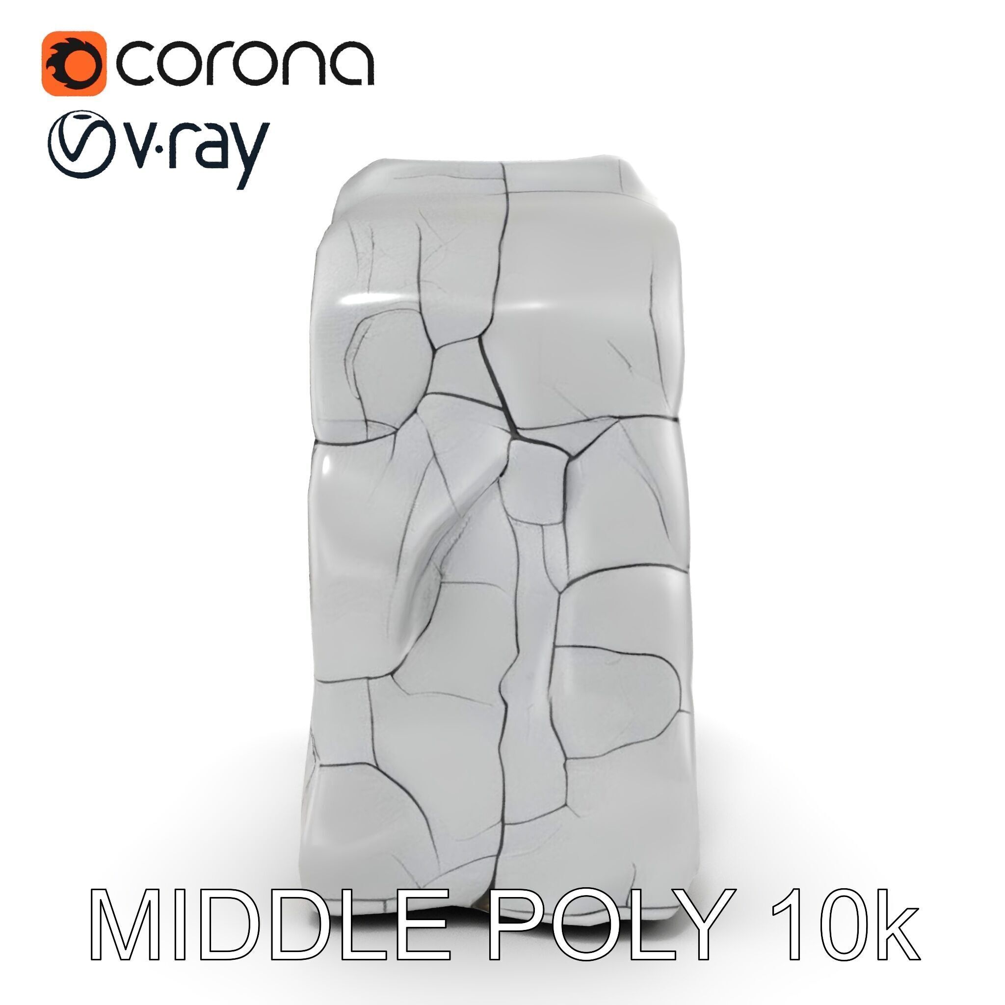 Natural Stone Arch Waterfall Model Pack Low-poly 3D model_19