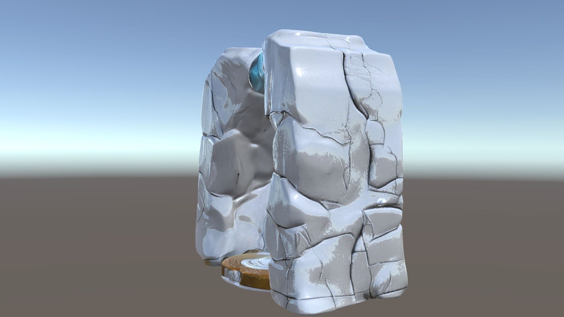 Natural Stone Arch Waterfall Model Pack Low-poly 3D model_6