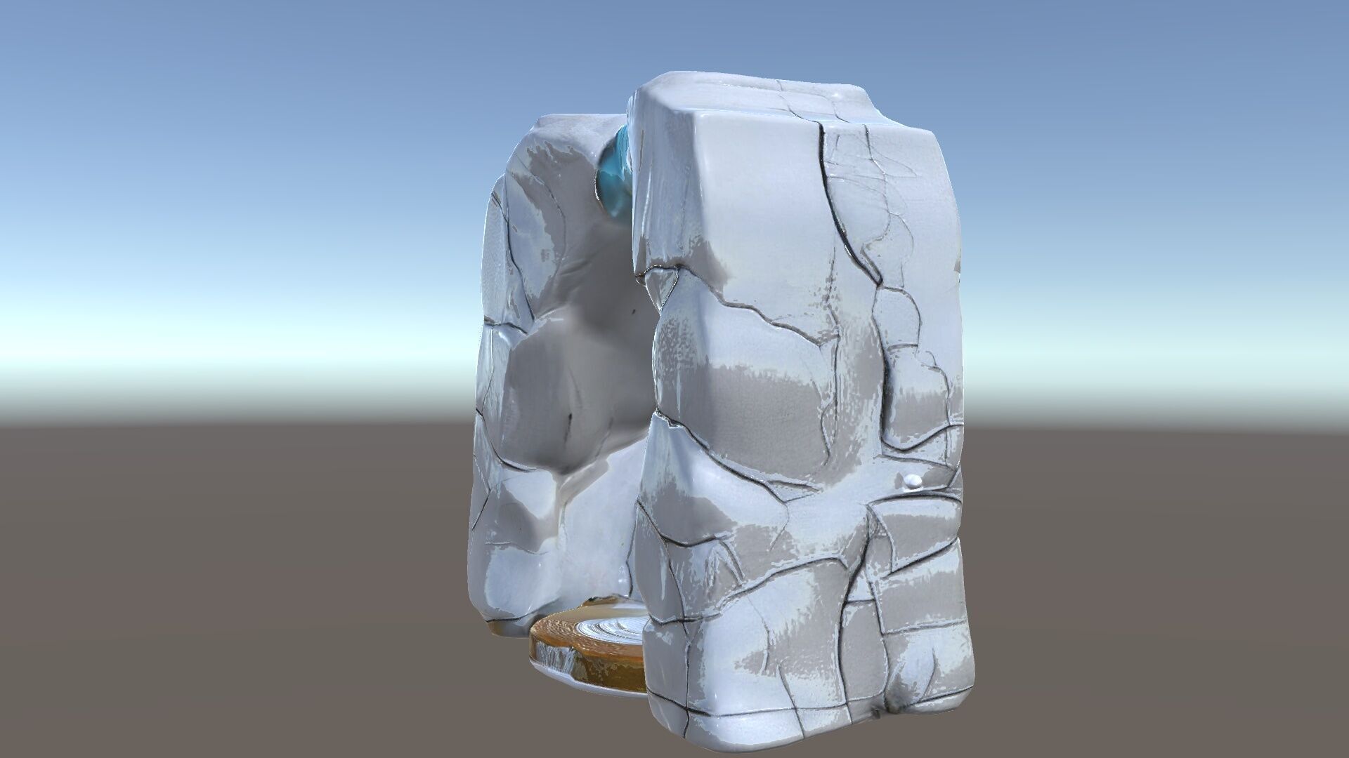 Natural Stone Arch Waterfall Model Pack Low-poly 3D model_34