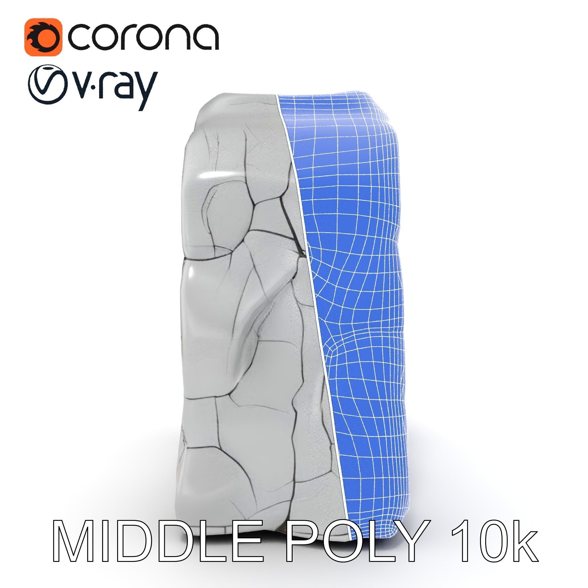 Natural Stone Arch Waterfall Model Pack Low-poly 3D model_25