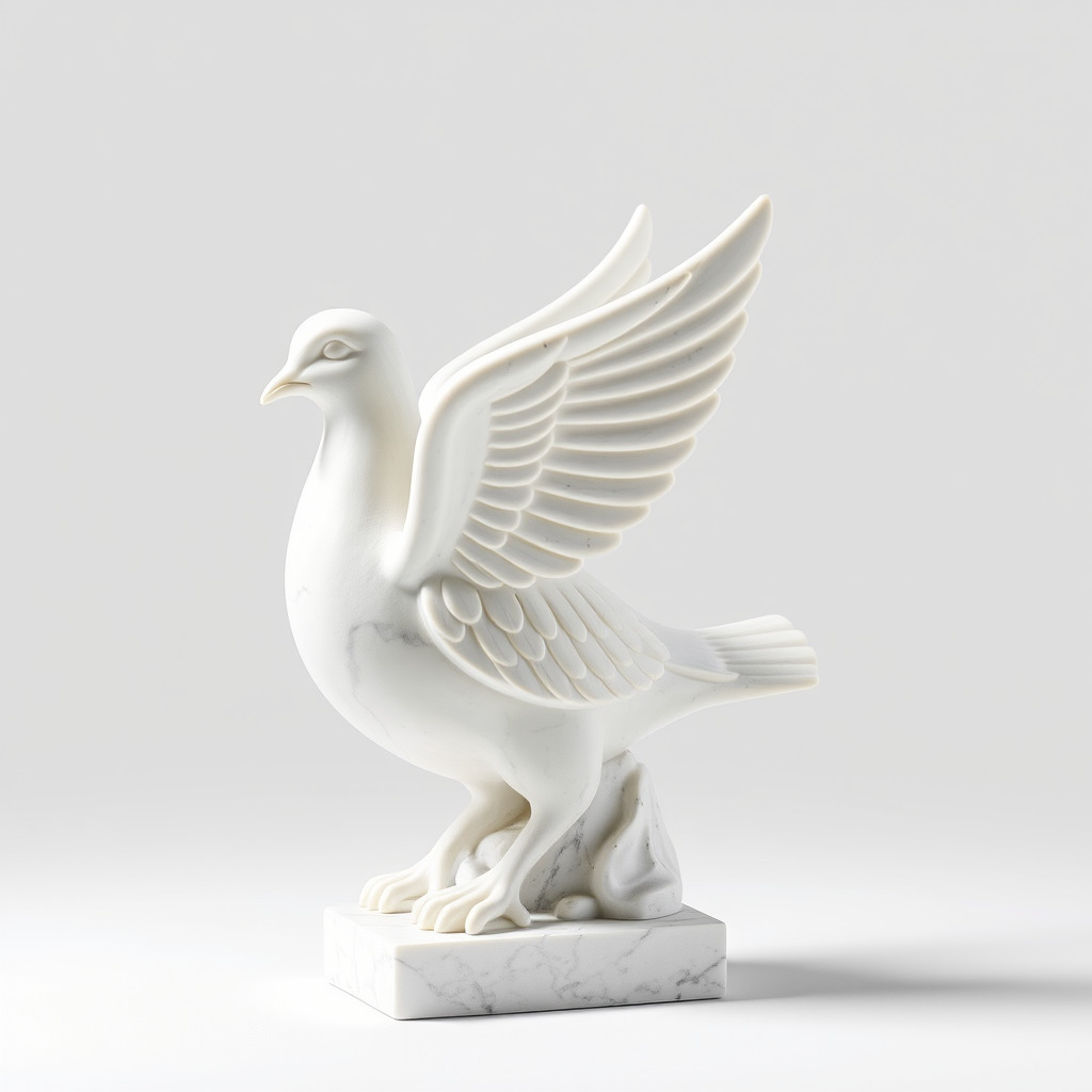 Elegant Dove Statue Model Pack for D Rendering Low-poly 3D model_3