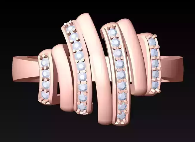 Diamond Ring - Womens Rings - N482302 3D print model