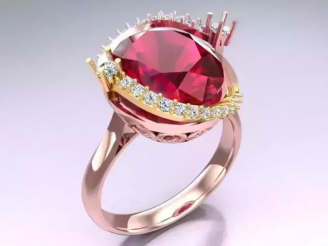 Oval stone ring - Womens  Rings - N482355