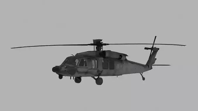 Black Hawk  Low-poly 3D model