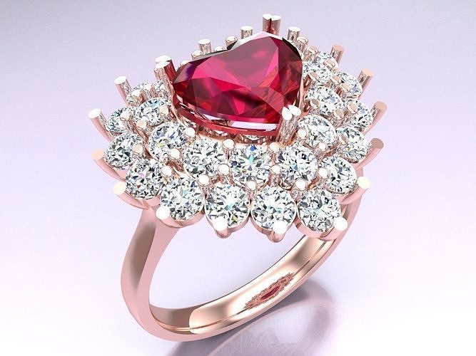 Heart Ring - Womens Rings - N582853 3D print model