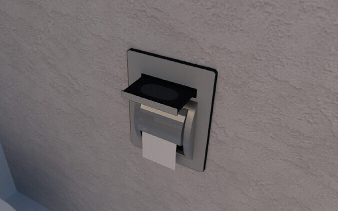 Toilet paper holder famous in Korea 3D model