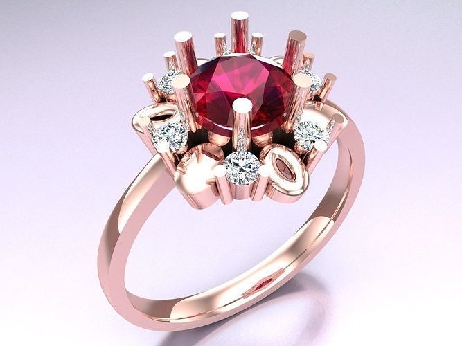 Diamond Ring - Womens Rings -  N582925 3D print model