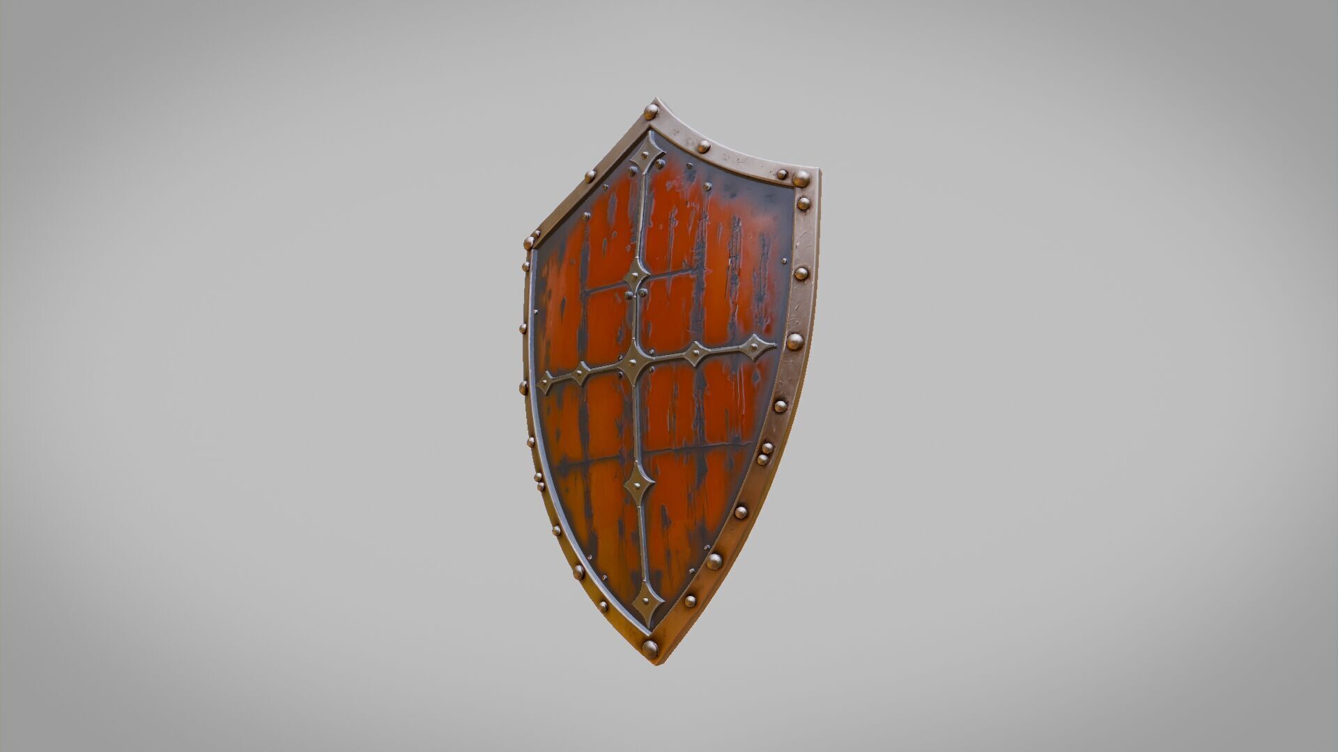 Medieval Shield for Games Low-poly 3D model_5