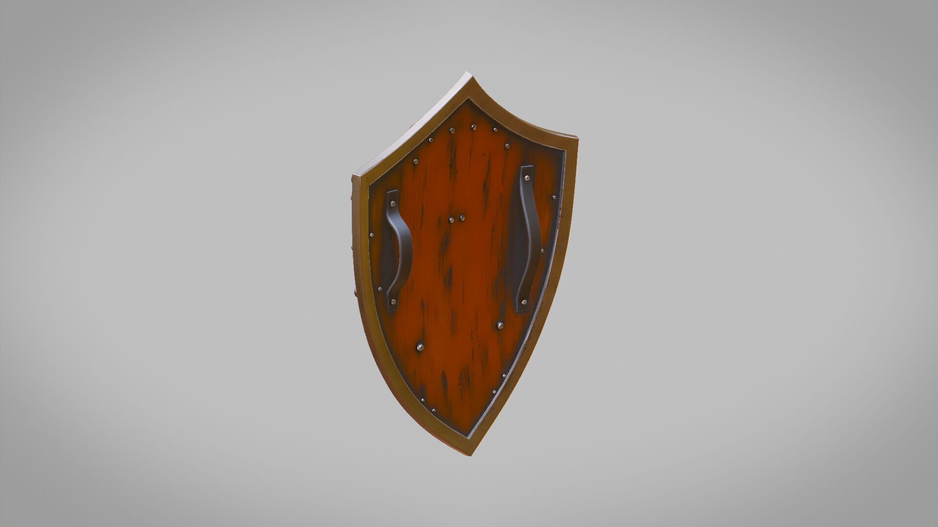 Medieval Shield for Games Low-poly 3D model_3